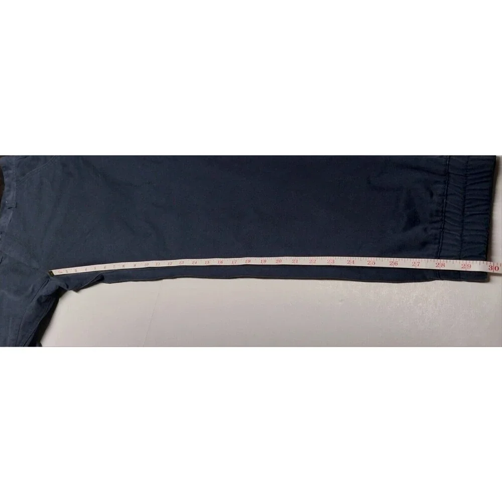 Old Navy Mens 32 Khaki Twill Joggers Navy Blue Cotton Casual Hipster Comfy Work - Picture 9 of 13